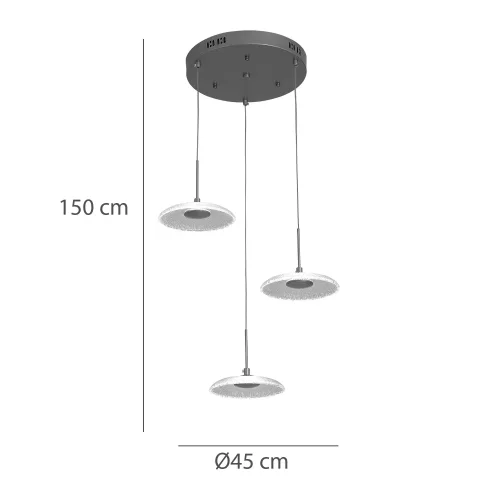 LAMPARA DE TECHO LED 3 LUCES 20W REGULABLE DORADO SORIN