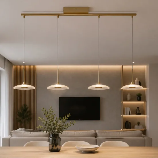 LAMPARA DE TECHO LED 4 LUCES 25W REGULABLE DORADO SORIN