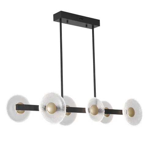 LAMPARA DE TECHO LED 6 LUCES 41W REGULABLE NEGRO SORIN