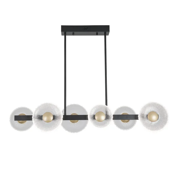 LAMPARA DE TECHO LED 6 LUCES 41W REGULABLE NEGRO SORIN