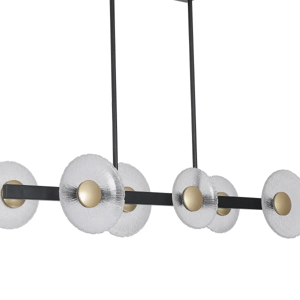 LAMPARA DE TECHO LED 6 LUCES 41W REGULABLE NEGRO SORIN