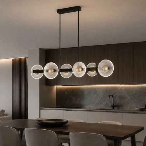 LAMPARA DE TECHO LED 6 LUCES 41W REGULABLE NEGRO SORIN