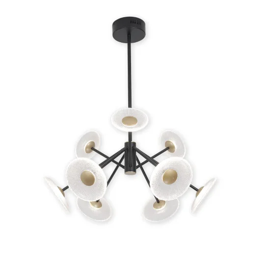 LAMPARA DE TECHO LED 9 LUCES 60W REGULABLE NEGRO SORIN 2