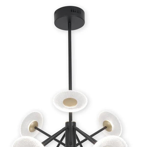 LAMPARA DE TECHO LED 9 LUCES 60W REGULABLE NEGRO SORIN