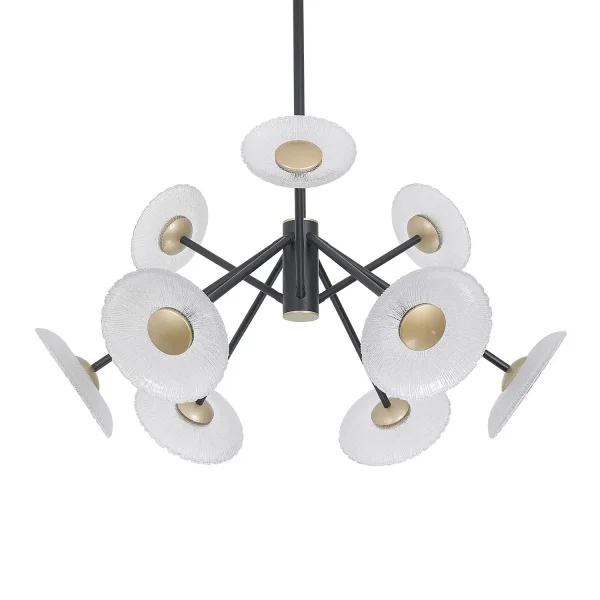 LAMPARA DE TECHO LED 9 LUCES 60W REGULABLE NEGRO SORIN