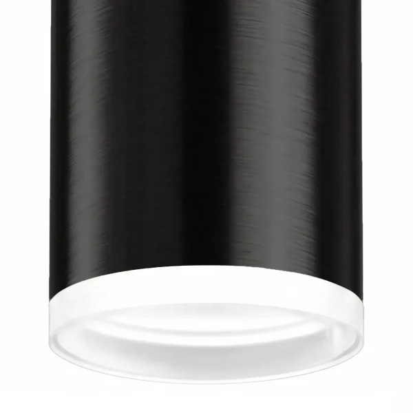 FOCO DE SUPERFICIE CILINDRO NEGRO GU10 16,5 CM C/ARO