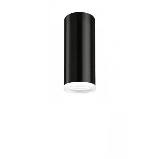 FOCO DE SUPERFICIE CILINDRO NEGRO GU10 16,5 CM C/ARO