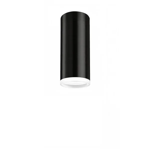 FOCO DE SUPERFICIE CILINDRO NEGRO GU10 16,5 CM C/ARO