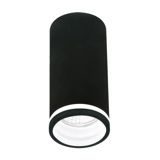 FOCO DE SUPERFICIE CON DIFUSOR Ø6CM GU10 NEGRO
