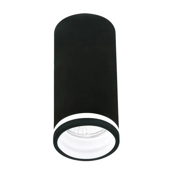 FOCO DE SUPERFICIE CON DIFUSOR Ø6CM GU10 NEGRO