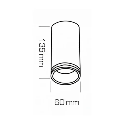 FOCO DE SUPERFICIE CON DIFUSOR Ø6CM GU10 NEGRO
