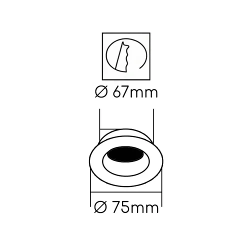 FOCO EMPOTRABLE FIJO Ø9CM ALUMINIO BLANCO GU10