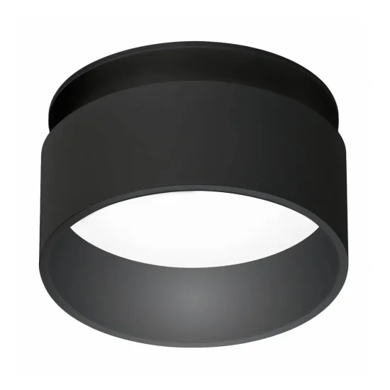 FOCO EMPOTRABLE CON RETROILUMINACIÓN Ø8CM NEGRO IP44
