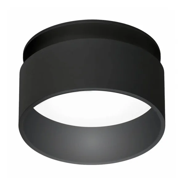 FOCO EMPOTRABLE CON RETROILUMINACIÓN Ø8CM NEGRO IP44