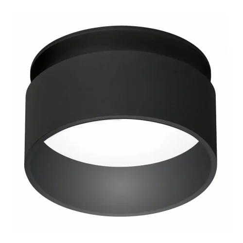 FOCO EMPOTRABLE CON RETROILUMINACIÓN Ø8CM NEGRO IP44