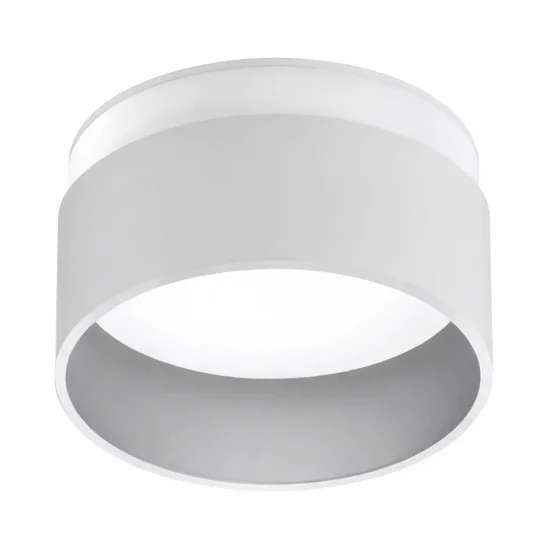 FOCO EMPOTRABLE CON RETROILUMINACIÓN Ø8CM BLANCO/PLATA IP44