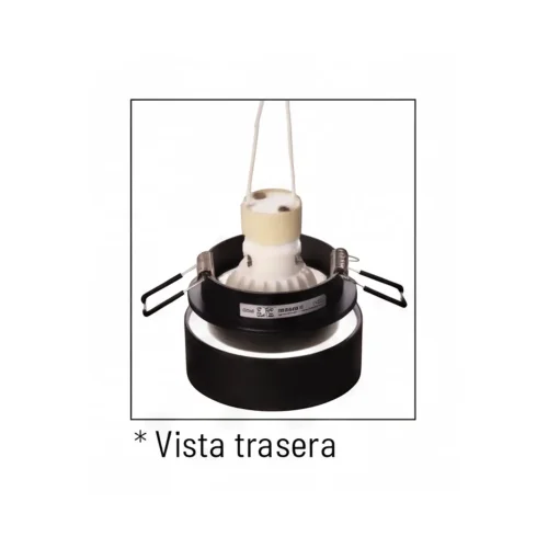FOCO EMPOTRABLE CON RETROILUMINACIÓN Ø8CM BLANCO/PLATA IP44