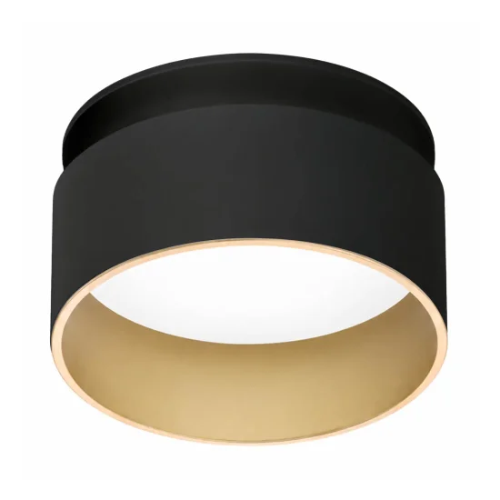 FOCO EMPOTRABLE CON RETROILUMINACIÓN Ø8CM NEGRO/ORO IP44