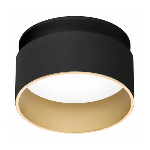FOCO EMPOTRABLE CON RETROILUMINACIÓN Ø8CM NEGRO/ORO IP44