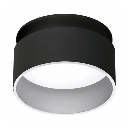 FOCO EMPOTRABLE CON RETROILUMINACIÓN Ø8CM NEGRO/PLATA IP44