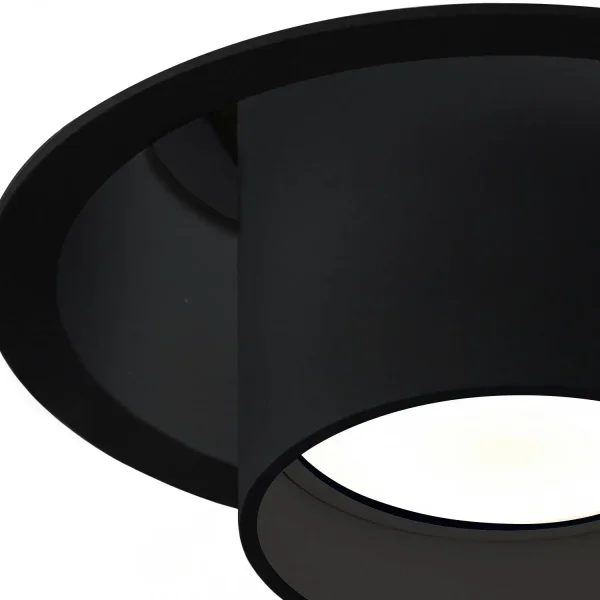 FOCO EMPOTRABLE Ø10,5CM BASCULANTE NEGRO GU10