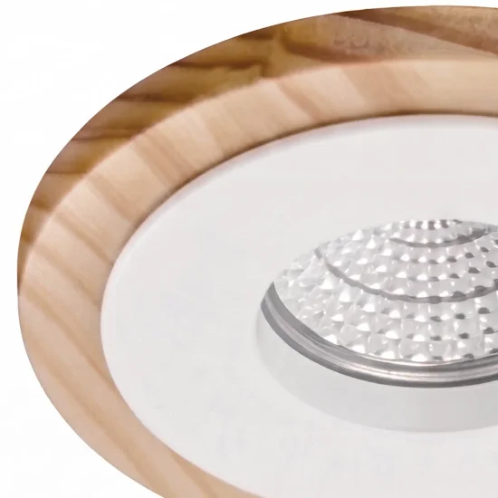 FOCO EMPOTRABLE MADERA/BLANCO GU10 Ø10CM 2