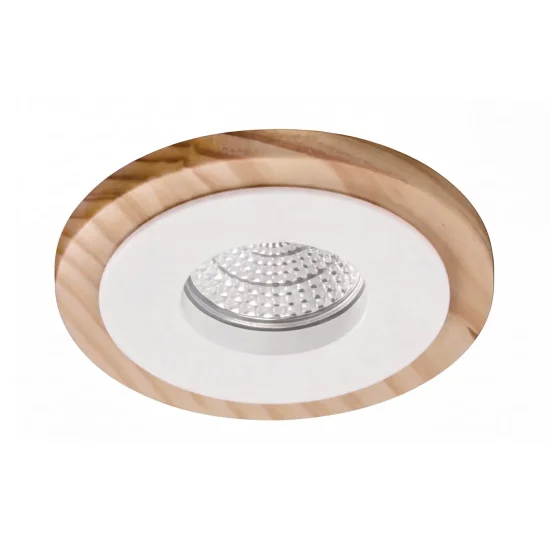 FOCO EMPOTRABLE MADERA/BLANCO GU10 Ø10CM