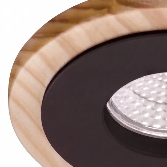 FOCO EMPOTRABLE MADERA/NEGRO GU10 Ø10CM 2