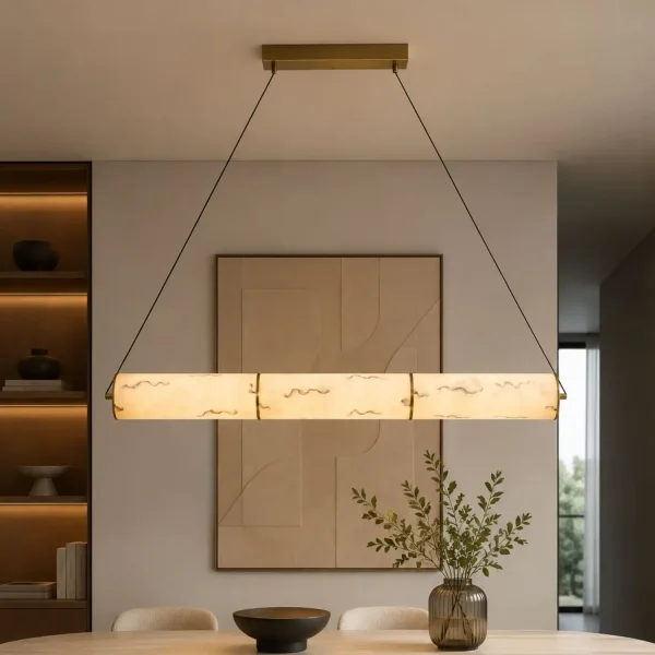 LÁMPARA LED 14W REGULABLE DE ACERO DORADO Y ACRÍLICO EFECTO MÁRMOL ARIADNA