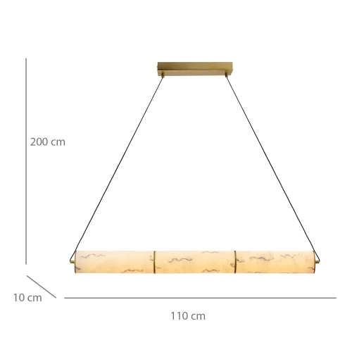LÁMPARA LED 14W REGULABLE DE ACERO DORADO Y ACRÍLICO EFECTO MÁRMOL ARIADNA