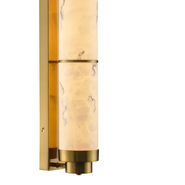 APLIQUE DE PARED LED 17W REGULABLE DE ACERO DORADO Y ACRÍLICO EFECTO MÁRMOL ARIADNA