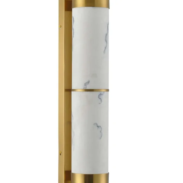 APLIQUE DE PARED LED 17W REGULABLE DE ACERO DORADO Y ACRÍLICO EFECTO MÁRMOL ARIADNA