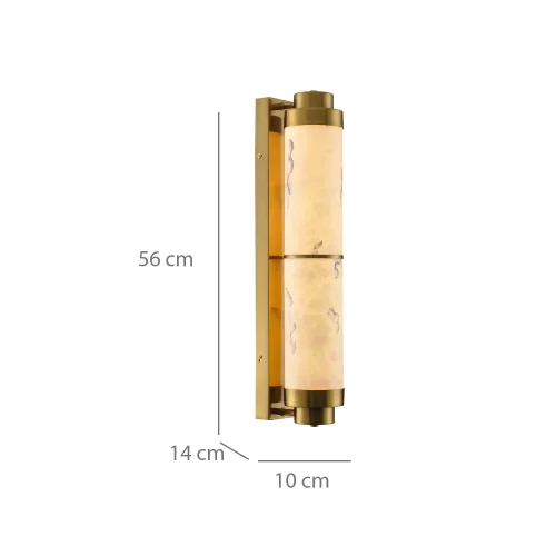 APLIQUE DE PARED LED 17W REGULABLE DE ACERO DORADO Y ACRÍLICO EFECTO MÁRMOL ARIADNA