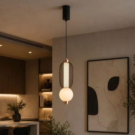 LÁMPARA DE TECHO LED 10W REGULABLE CON REJILLA Y BOLA DE CRISTAL ELODIE