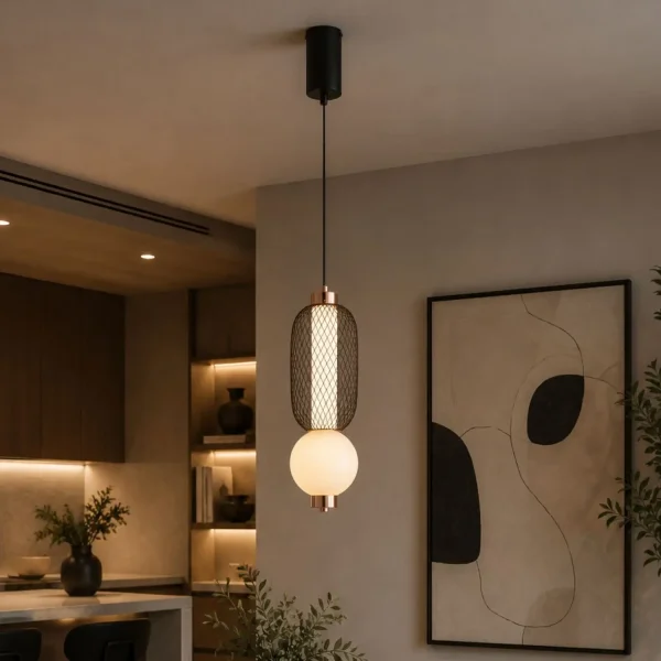 LÁMPARA DE TECHO LED 10W REGULABLE CON REJILLA Y BOLA DE CRISTAL ELODIE