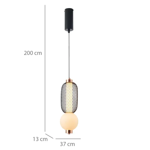 LÁMPARA DE TECHO LED 10W REGULABLE CON REJILLA Y BOLA DE CRISTAL ELODIE