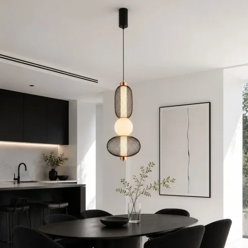 LÁMPARA DE TECHO LED 14W REGULABLE CON REJILLA Y BOLA DE CRISTAL ELODIE