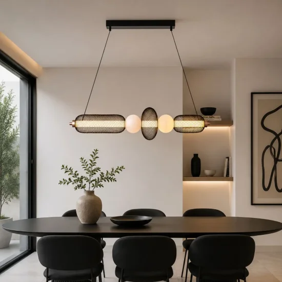 LÁMPARA DE TECHO LED 28W REGULABLE CON REJILLA Y BOLA DE CRISTAL ELODIE