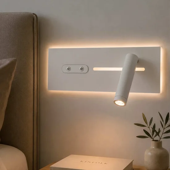 APLIQUE DE PARED LED 10W REGULABLE TÁCTIL BLANCO ORIENTACIÓN DERECHA