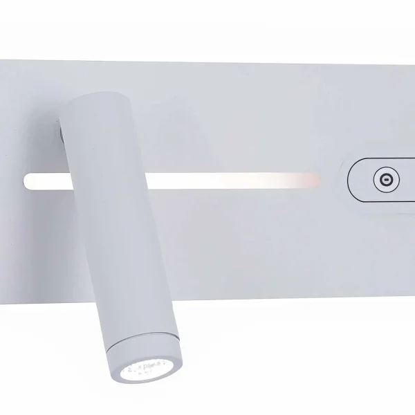 APLIQUE DE PARED LED 10W REGULABLE TÁCTIL BLANCO ORIENTACIÓN IZQUIERDA