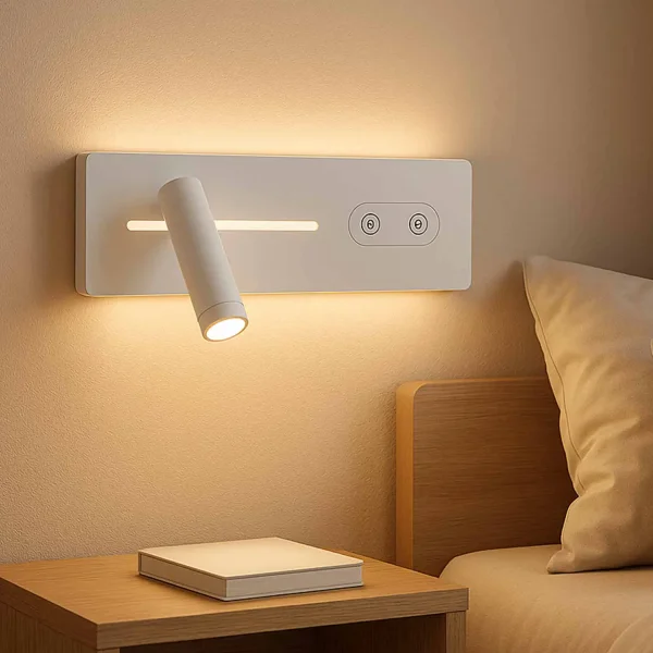 APLIQUE DE PARED LED 10W REGULABLE TÁCTIL BLANCO ORIENTACIÓN IZQUIERDA