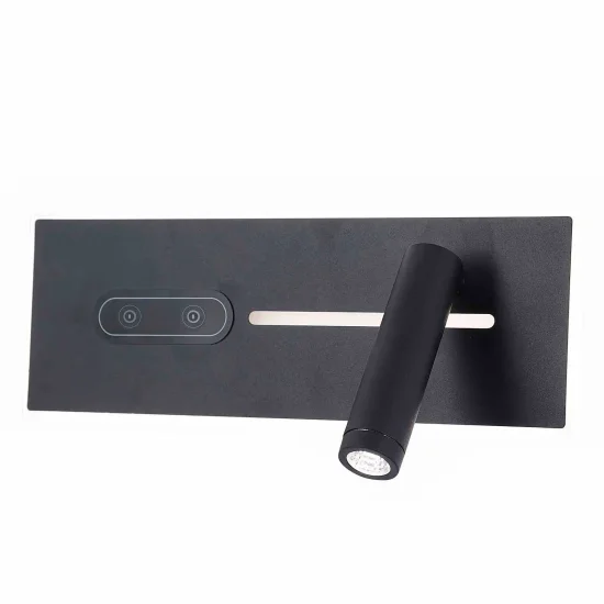 APLIQUE DE PARED LED 10W REGULABLE TÁCTIL NEGRO ORIENTACIÓN DERECHA 2