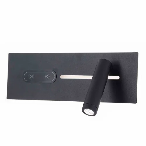 APLIQUE DE PARED LED 10W REGULABLE TÁCTIL NEGRO ORIENTACIÓN DERECHA