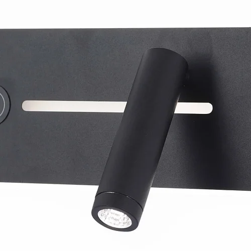 APLIQUE DE PARED LED 10W REGULABLE TÁCTIL NEGRO ORIENTACIÓN DERECHA