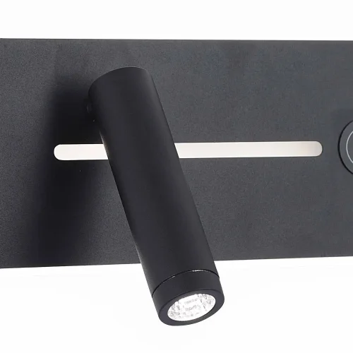 APLIQUE DE PARED LED 10W REGULABLE TÁCTIL NEGRO ORIENTACIÓN IZQUIERDA