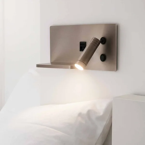 APLIQUE DE PARED LED 8W REGULABLE TÁCTIL NÍQUEL ORIENTACIÓN DERECHA