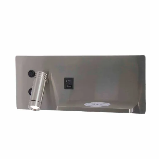 APLIQUE DE PARED LED 8W REGULABLE TÁCTIL NÍQUEL ORIENTACIÓN IZQUIERDA 2