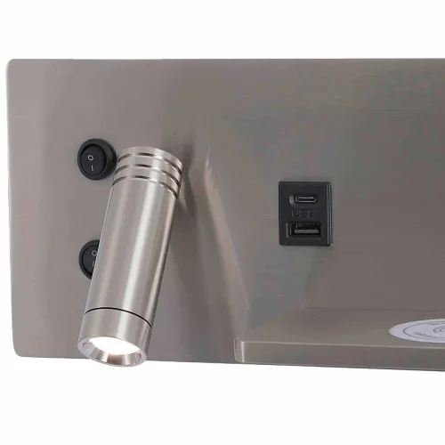 APLIQUE DE PARED LED 8W REGULABLE TÁCTIL NÍQUEL ORIENTACIÓN IZQUIERDA