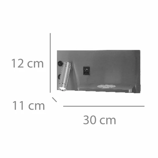 APLIQUE DE PARED LED 8W REGULABLE TÁCTIL NÍQUEL ORIENTACIÓN IZQUIERDA