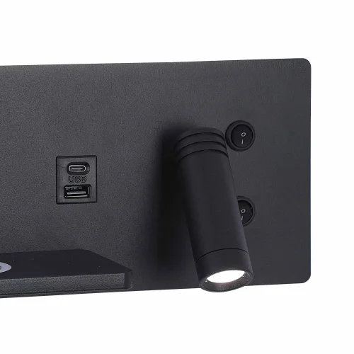 APLIQUE DE PARED LED 8W REGULABLE TÁCTIL NEGRO ORIENTACIÓN DERECHA